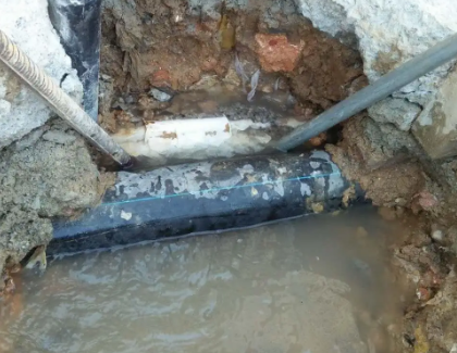 留坝测漏水之水管漏水